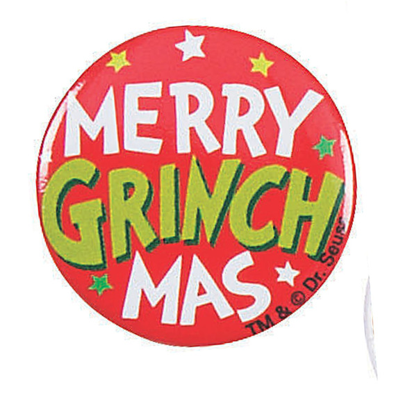 Dr. Seuss™ The Grinch 1" Holiday Pin GRINCH PIN IS COVER PIC or ALL 6 FOR $40!! - Picture 1 of 8